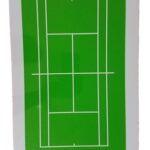 Coaches Clip Board with Tennis Court